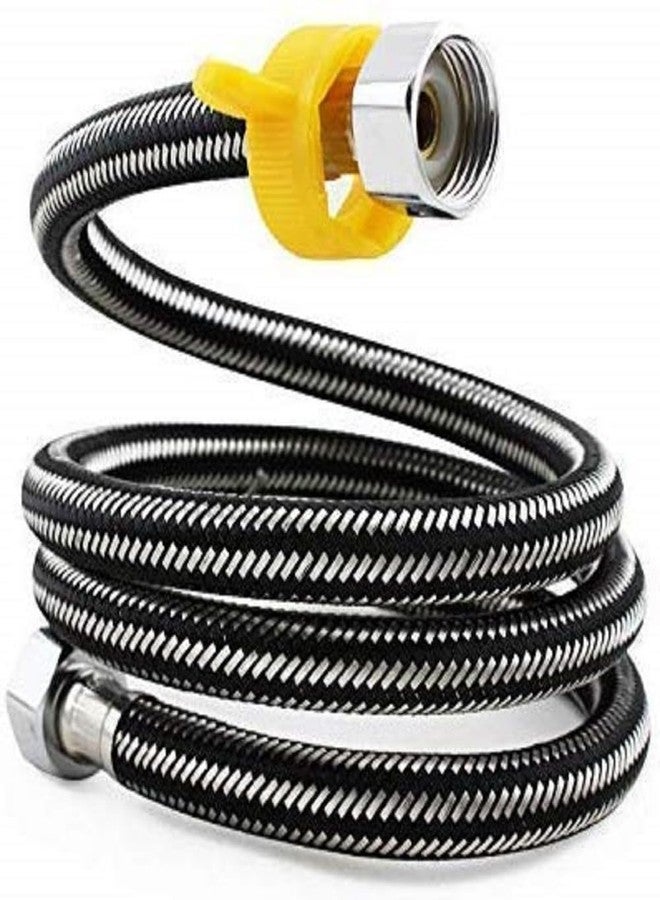 SELLZY SS-304 Heavy Duty Connection Pipe for Wash Basin, Geyser, Hot & Cold Water, Basin Mixer | Leak Proof Flexible Tap Connector Pipe | Rust Free, Durable, Long Life (24inch Black (Pack of 1) - Image 1